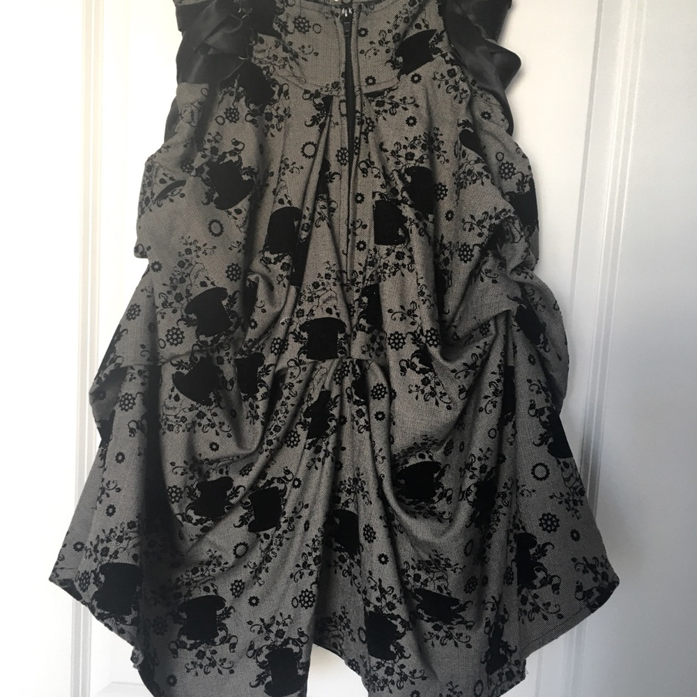 Spin Doctor Skull Corset Skirt - Goth / Victorian / Steampunk